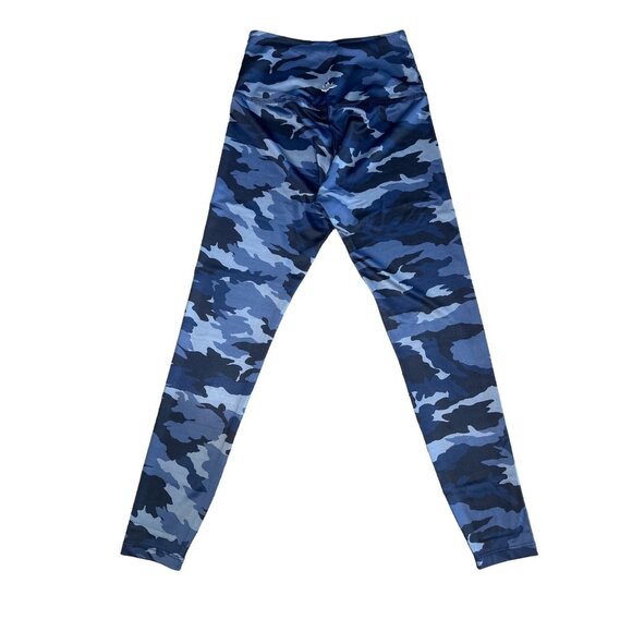 Beyond Yoga Camo Leggings Womens Medium Blue High Rise Skinny Workout Gym yoga - Picture 4 of 16